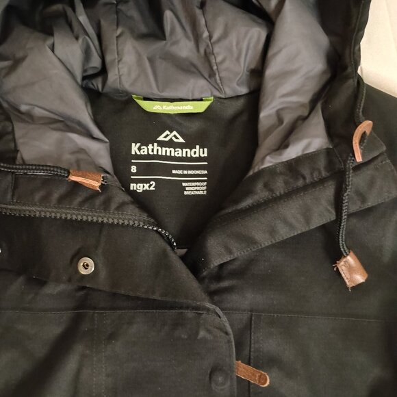 Kathmandu NGX2 Waterproof Black Rain Coat Women’s Size M EUC - Picture 6 of 16